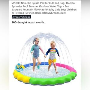 Vistop Non-Slip Splash Pad for Kids - Red, Yellow, Green, Blue